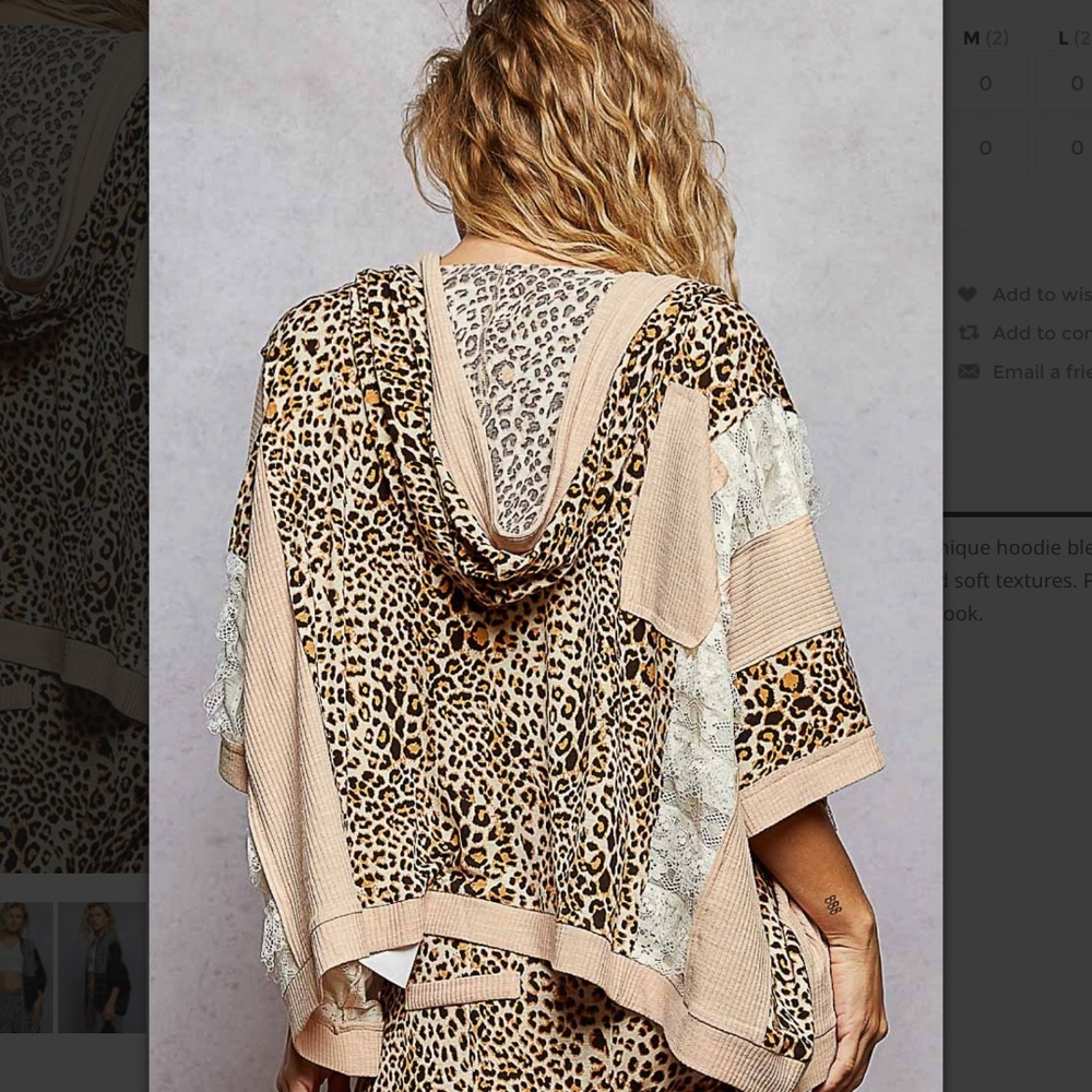 POL Beige and Leopard Print Boot-Cut Jumpsuit Pant - Picture 10 of 10